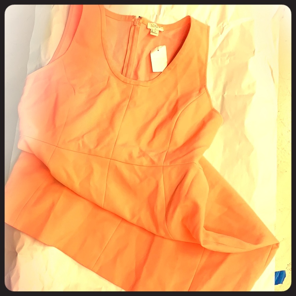 Peach J Crew Sleeveless Dress